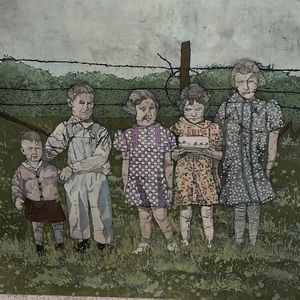 22”x 25” Batiked Fabric Family Portrait